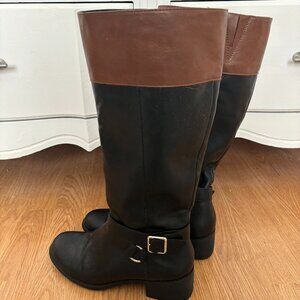 Style & Co Black/Brown Riding Boots size 7m